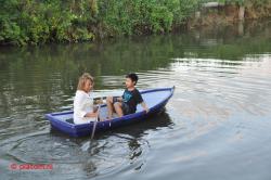 Spelen op het water.